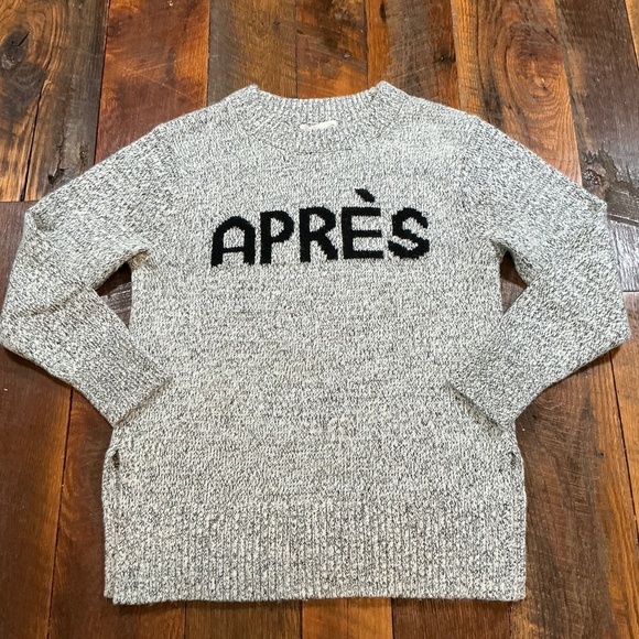 Lou & Grey for LOFT Après Gray Marled Knit Sweater XS - Picture 5 of 7